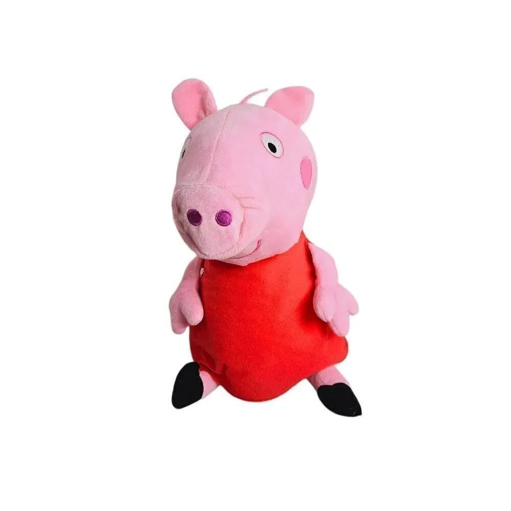 Peppa Pig Plush Lovey Stuffed Animal 20" Fiesta Pink Piglet Red Dress Oink Farm